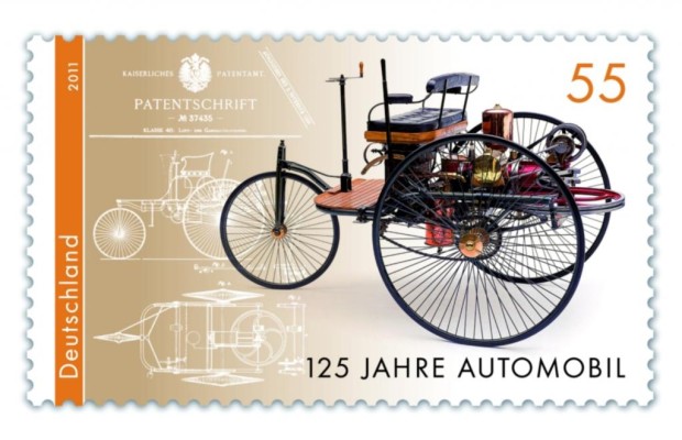 125 Jahre Automobil - Geburtstagsgrüße zum Kleben