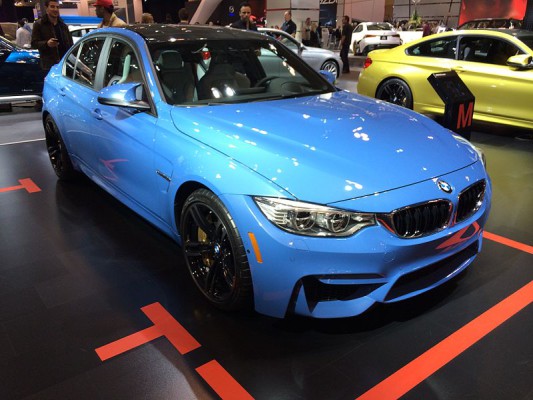 Blue BMW F30 M3 at the 2014 Toronto Auto Show